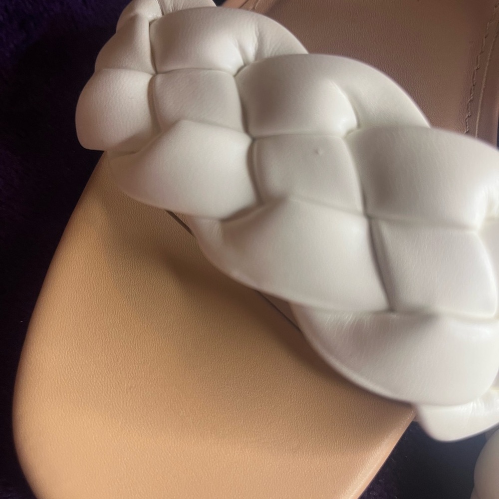 Dolce Vita White Braided Double-Strap Slide Sandals - Picture 9 of 11
